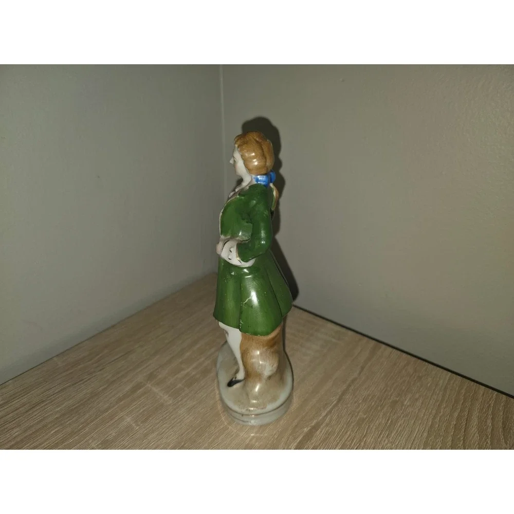 Vintage Made in Occupied Japan Porcelain Colonial Gentleman Figurine Green Coat